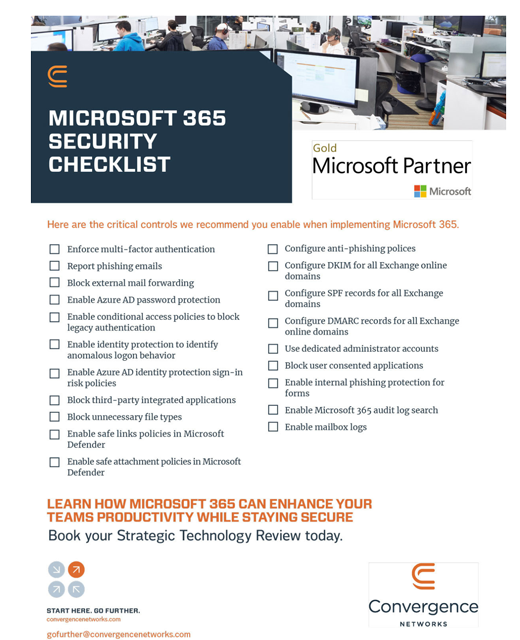 Microsoft 365 Security Download - Convergence Networks