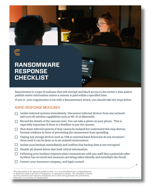 Ransomware Response Download - Convergence Networks