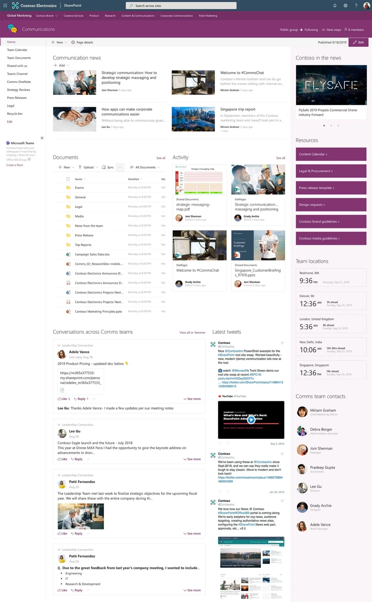 SharePoint Design Example - Full Layout Communications - Convergence Networks